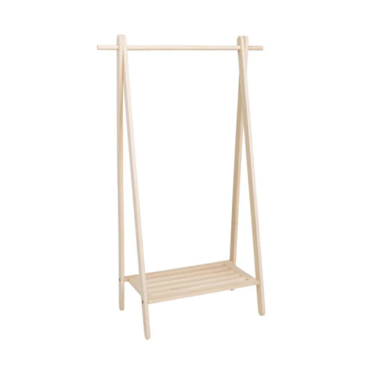 Maple Wood Garment Rack – Spacious & Space-Saving